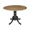 International Concepts Round 42 in Round Dual Drop Leaf Pedestal Table, Hickory/Washed Coal, 42 W, 42 L, 29.5 in H, Wood T45-42DP - alternate 2